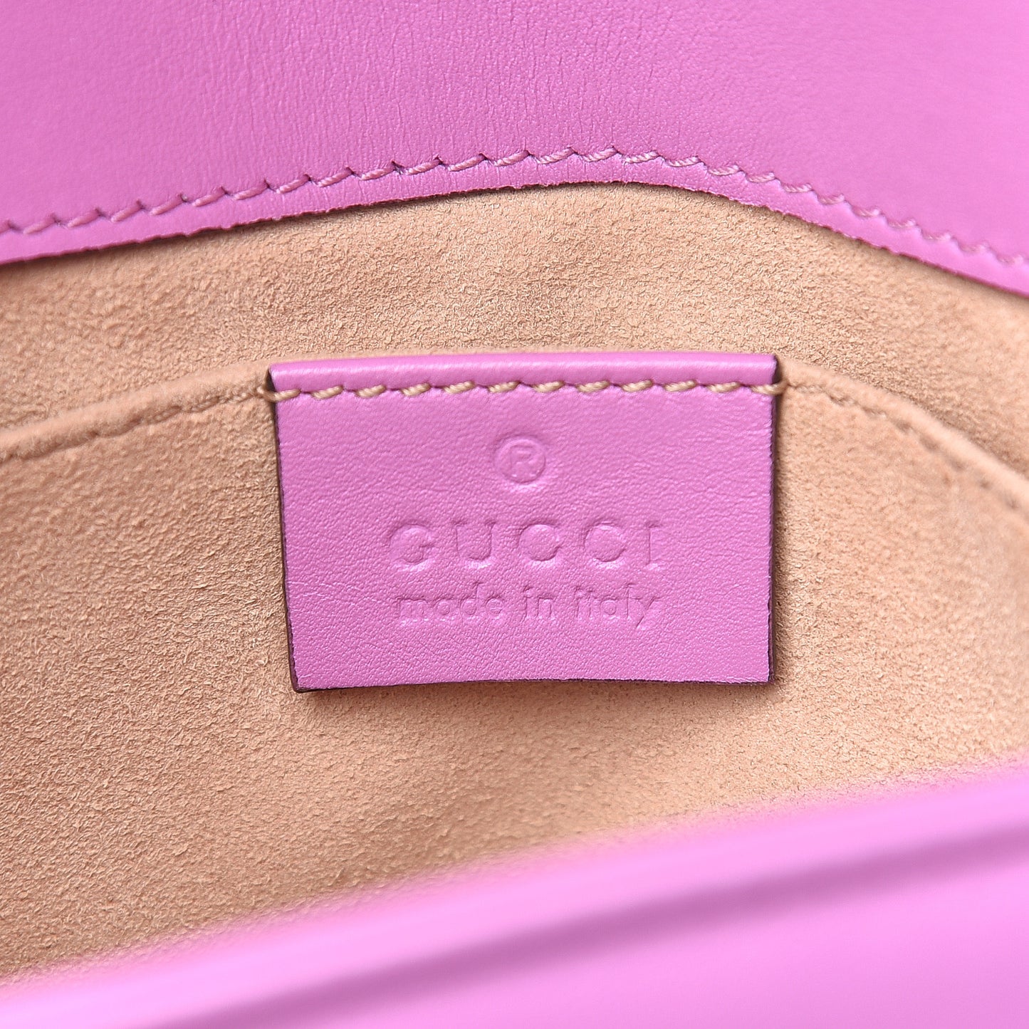 Calfskin Matelasse Mini GG Marmont Shoulder Bag Candy Mousse