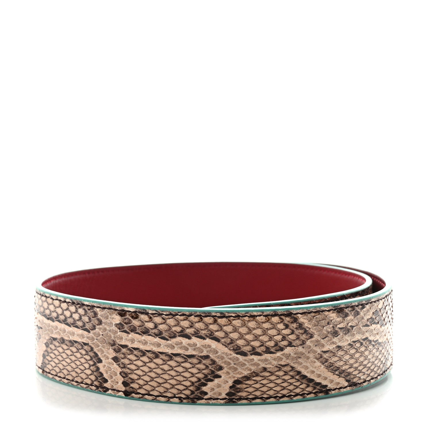 Fendi Shiny Snakeskin Vitello Dolce Strap You Cipria Ribes 2 of 5