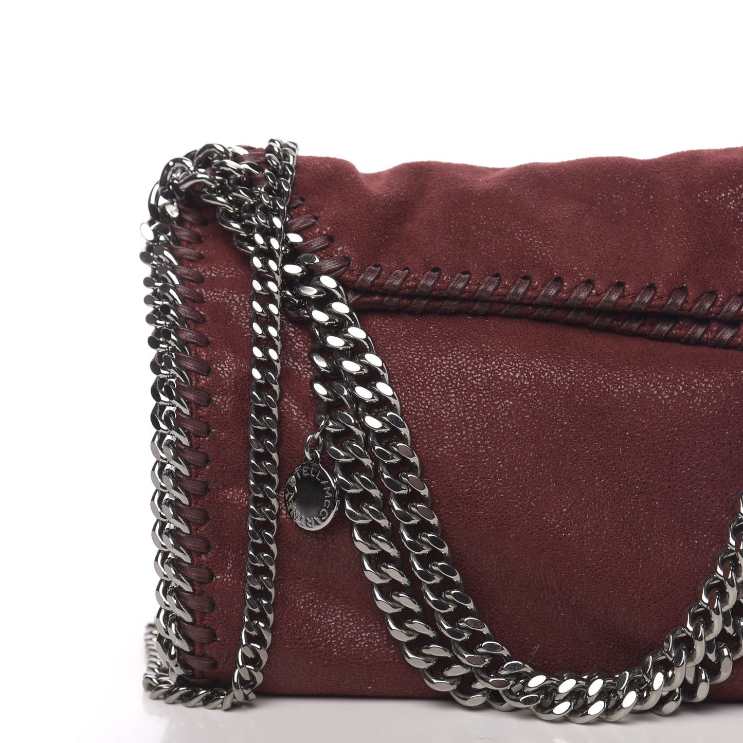 Shaggy Deer Mini Falabella Fold Over Tote Ruby