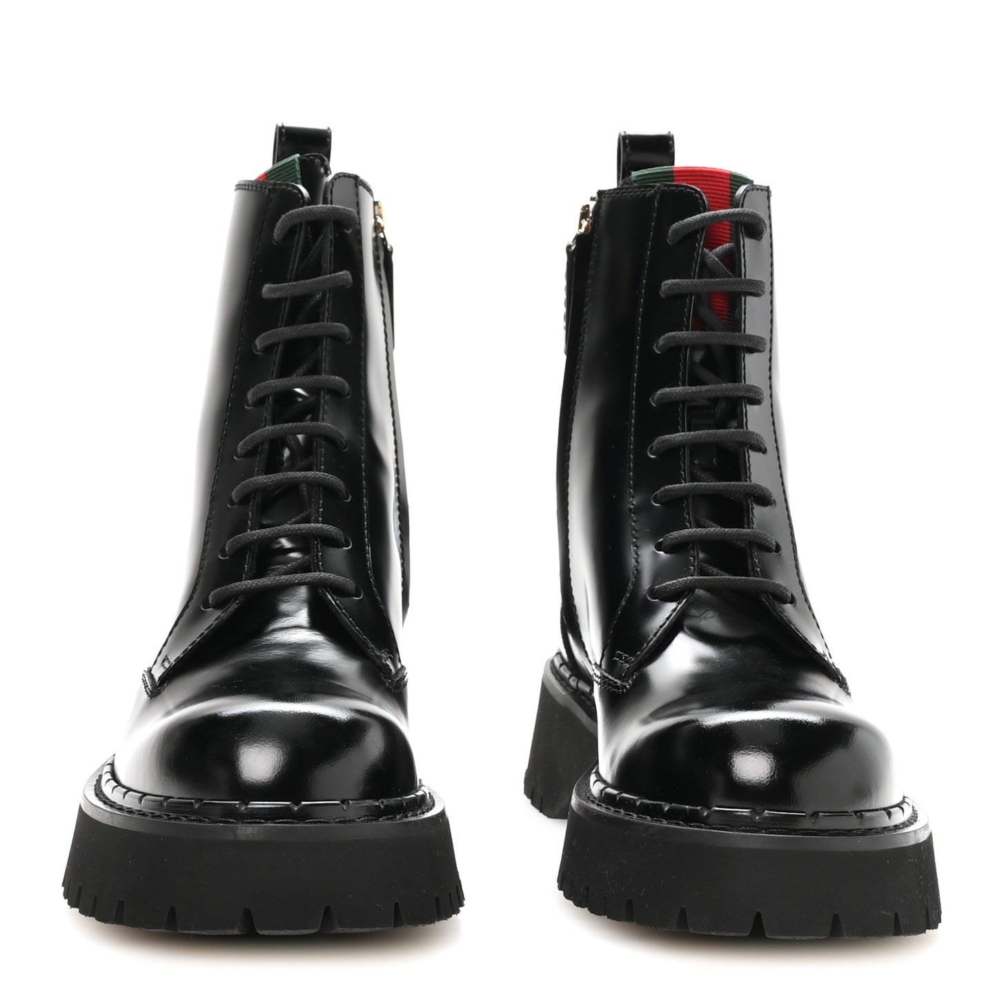 Spice Lux Nappa Web Combat Boots 37 Black