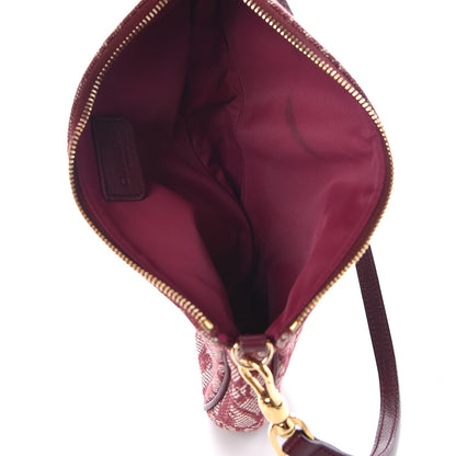 Christian Dior Monogram Mini Saddle Pochette Burgundy 5 of 9