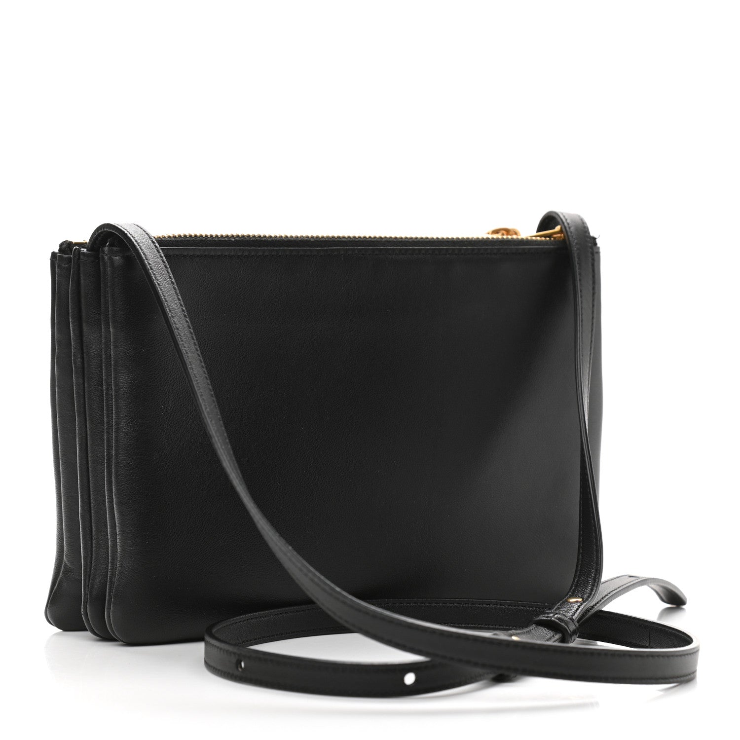 Celine Lambskin Small Trio Crossbody Bag Black 3 of 13