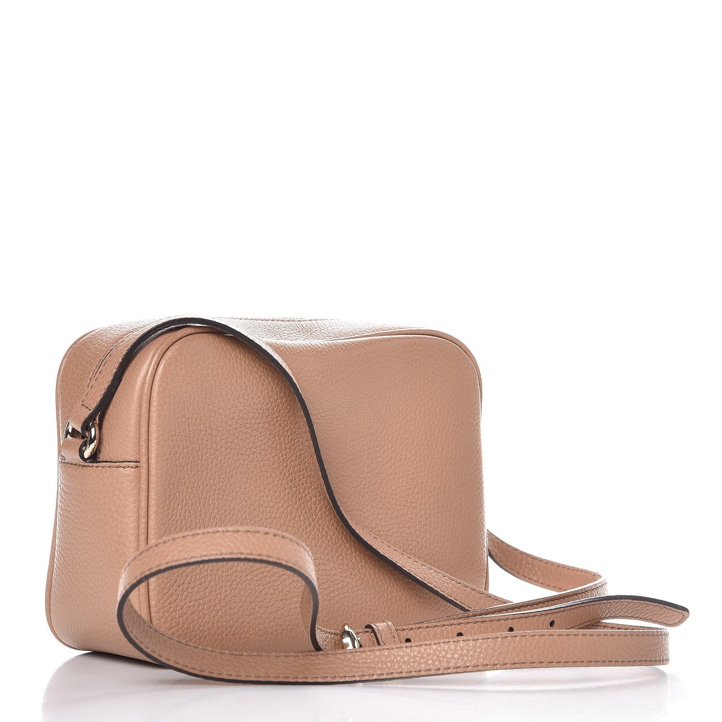 Pebbled Calfskin Small Soho Disco Bag Camelia