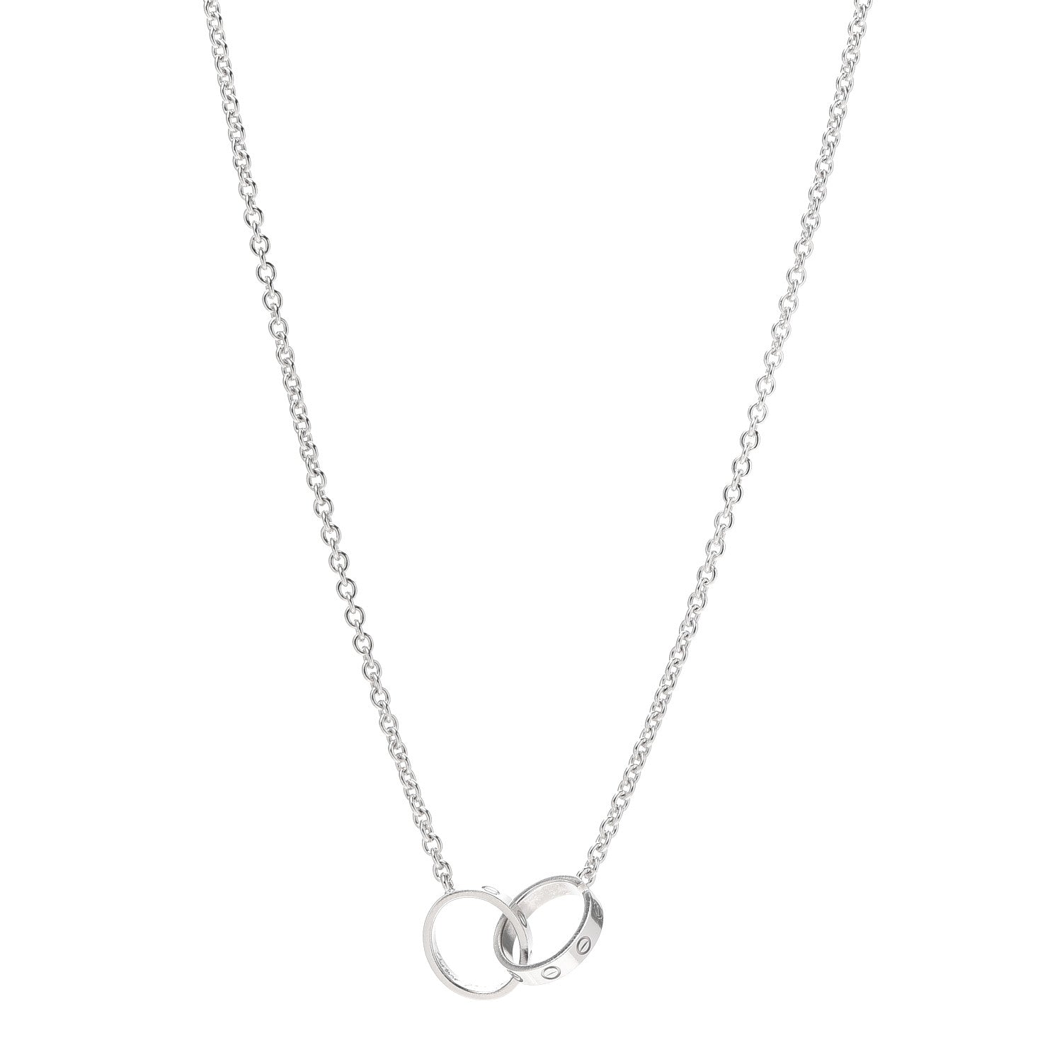 Cartier 18K White Gold Baby LOVE Necklace 1 of 8
