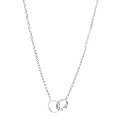Cartier 18K White Gold Baby LOVE Necklace 1 of 8