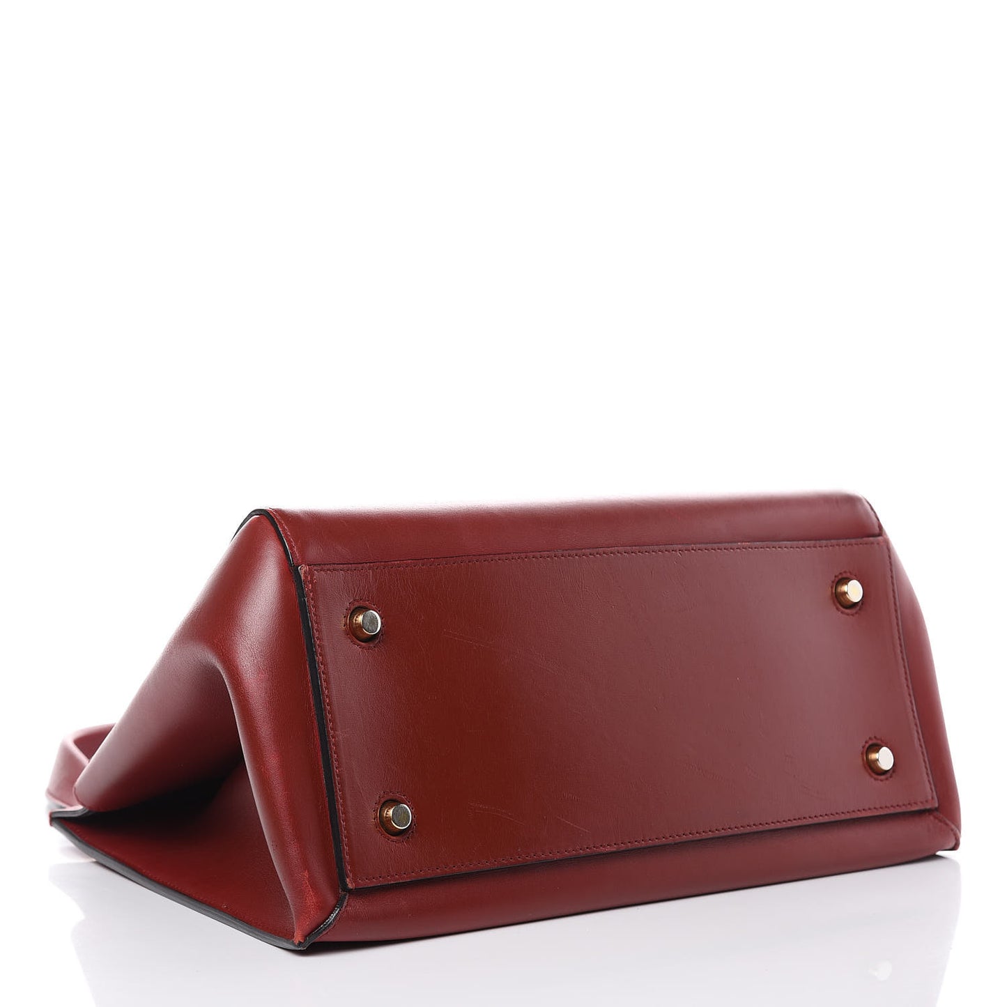 Smooth Calfskin Medium Edge Shoulder Bag Red