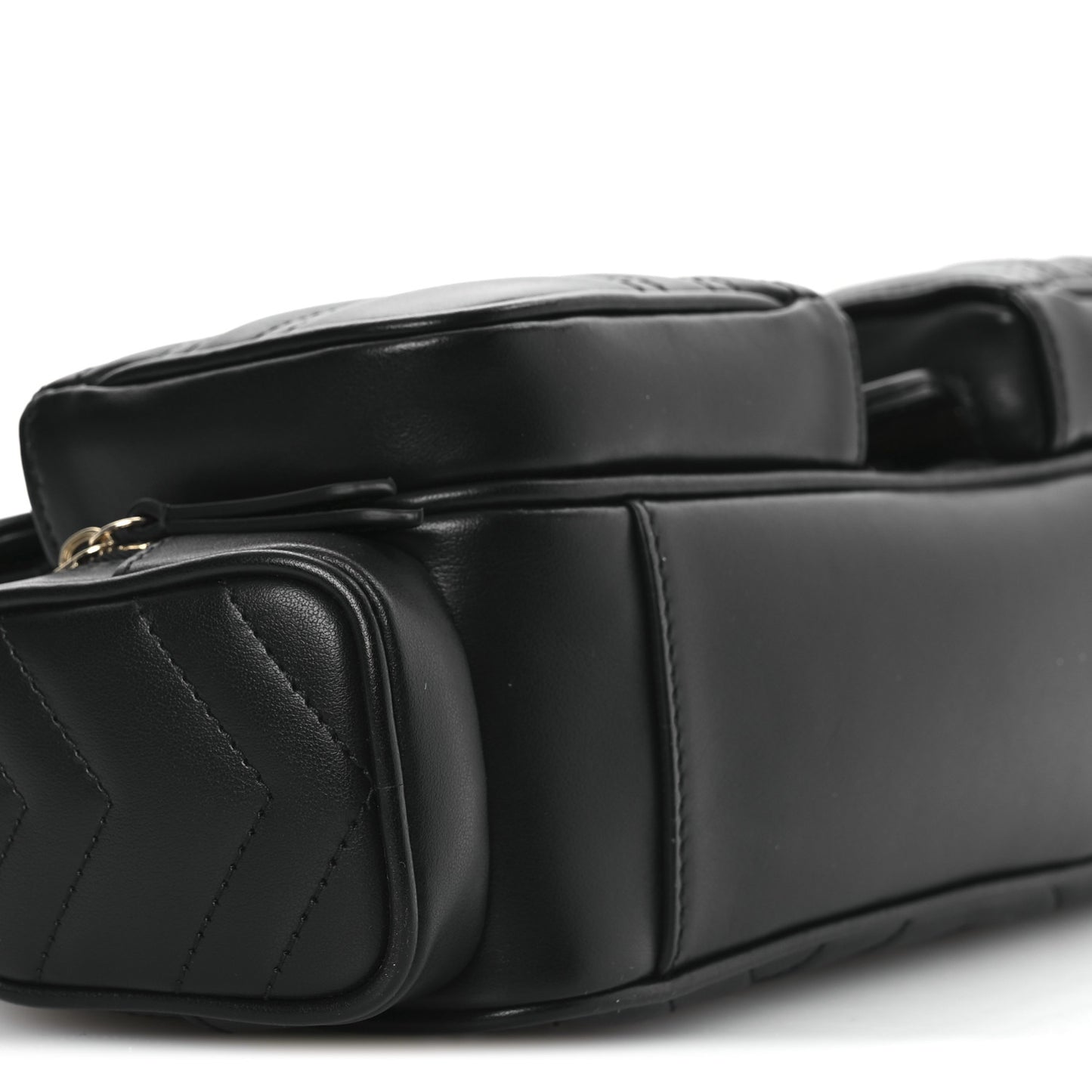 Calfskin Matelasse Small GG Marmont Multi Pocket Shoulder Bag Black
