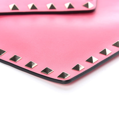 Valentino Garavani Vitello Medium Rockstud Envelope Flat Wristlet Pouch Shadow Pink 5 of 10