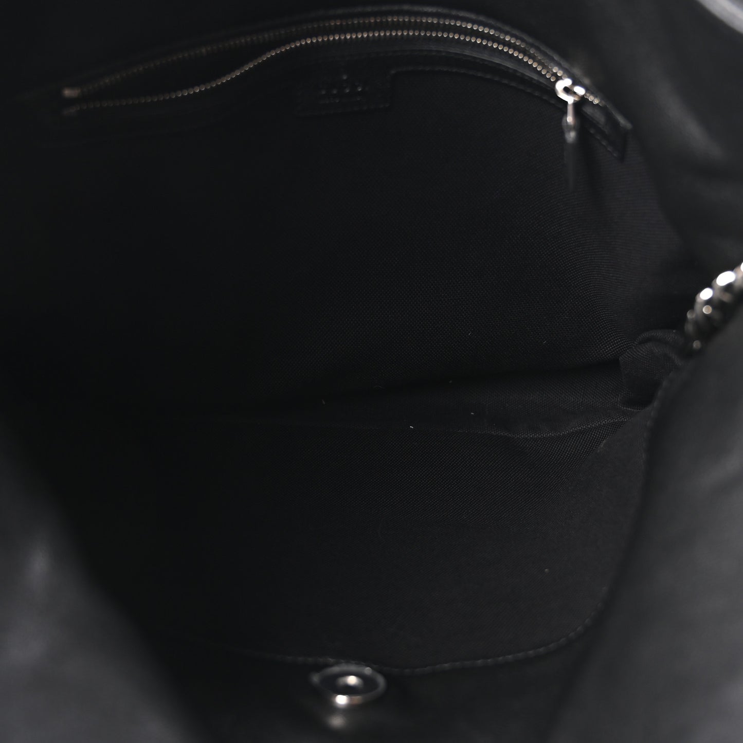 Sakai Be Green Calfskin Diagonal Stitched Medium Blondie Tote Black