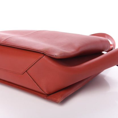 Celine Calfskin Medium Tri-Fold Bag Red Wood 7 of 11