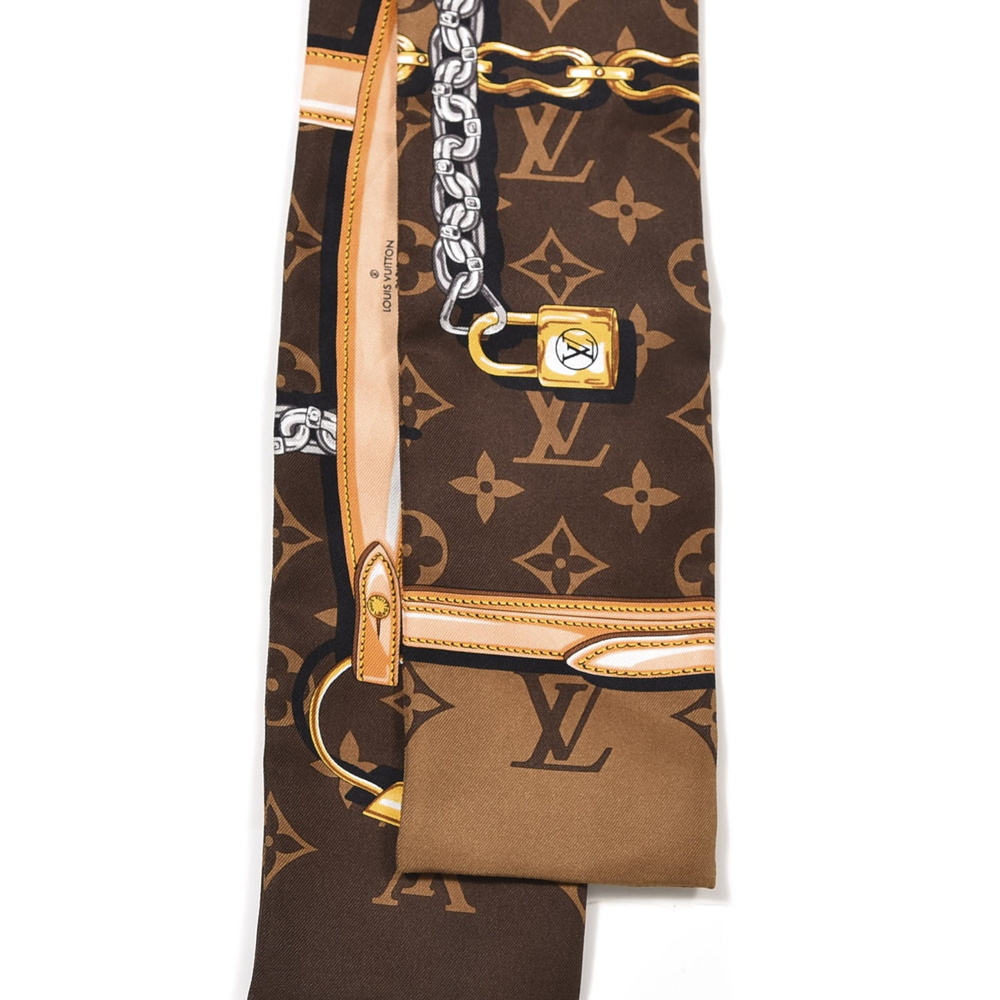 Silk Monogram Confidential Bandeau Brown