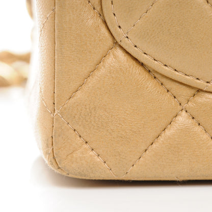 Chanel Lambskin Quilted Mini Square Flap Beige 10 of 14