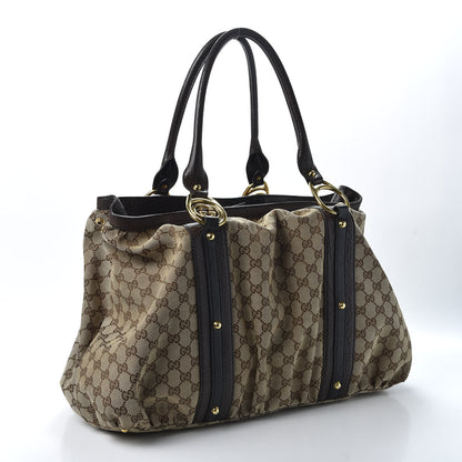 Gucci Monogram Medium Interlocking Icon Tote Dark Brown 2 of 9