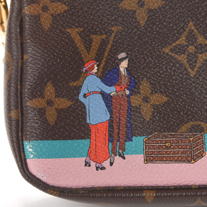 Louis Vuitton Monogram 2016 Christmas Animation Mini Pochette Accessories Rose Ballerine 9 of 9
