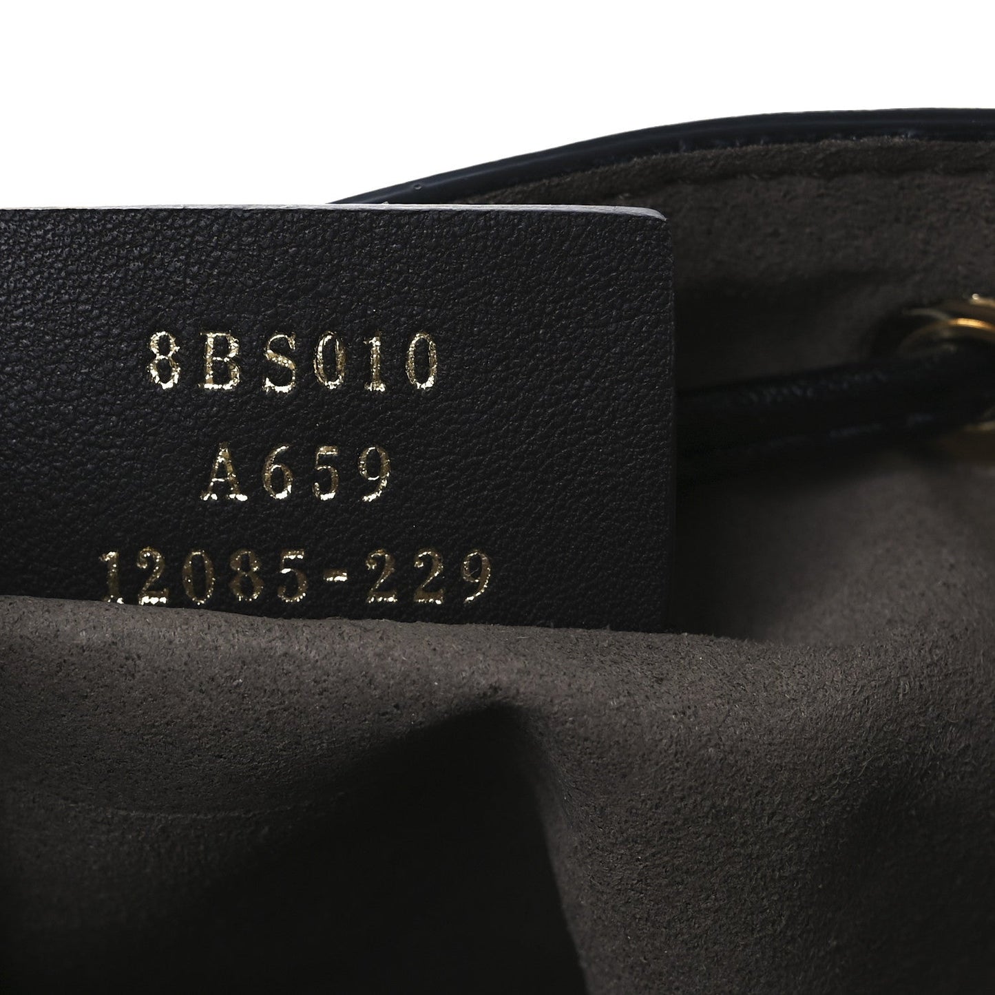 Vitello Liberty F is Fendi Bi-Color FF 1974 Embossed Mini Mon Tresor Bucket Bag Maya Black