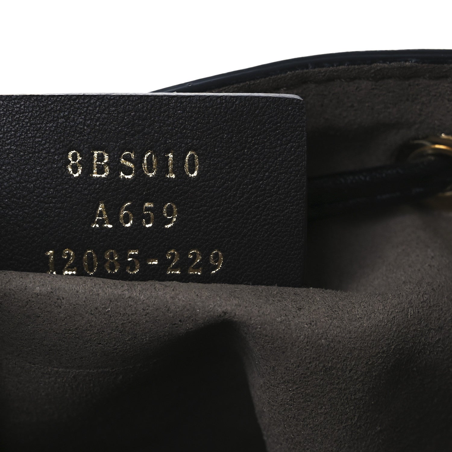 Fendi Vitello Liberty F is Fendi Bi-Color FF 1974 Embossed Mini Mon Tresor Bucket Bag Maya Black 6 of 10