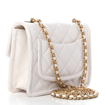 Chanel Caviar Quilted Mini Sweet Classic Flap White 3 of 9