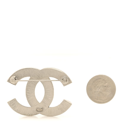 Chanel Baguette Crystal CC Brooch Silver 2 of 4