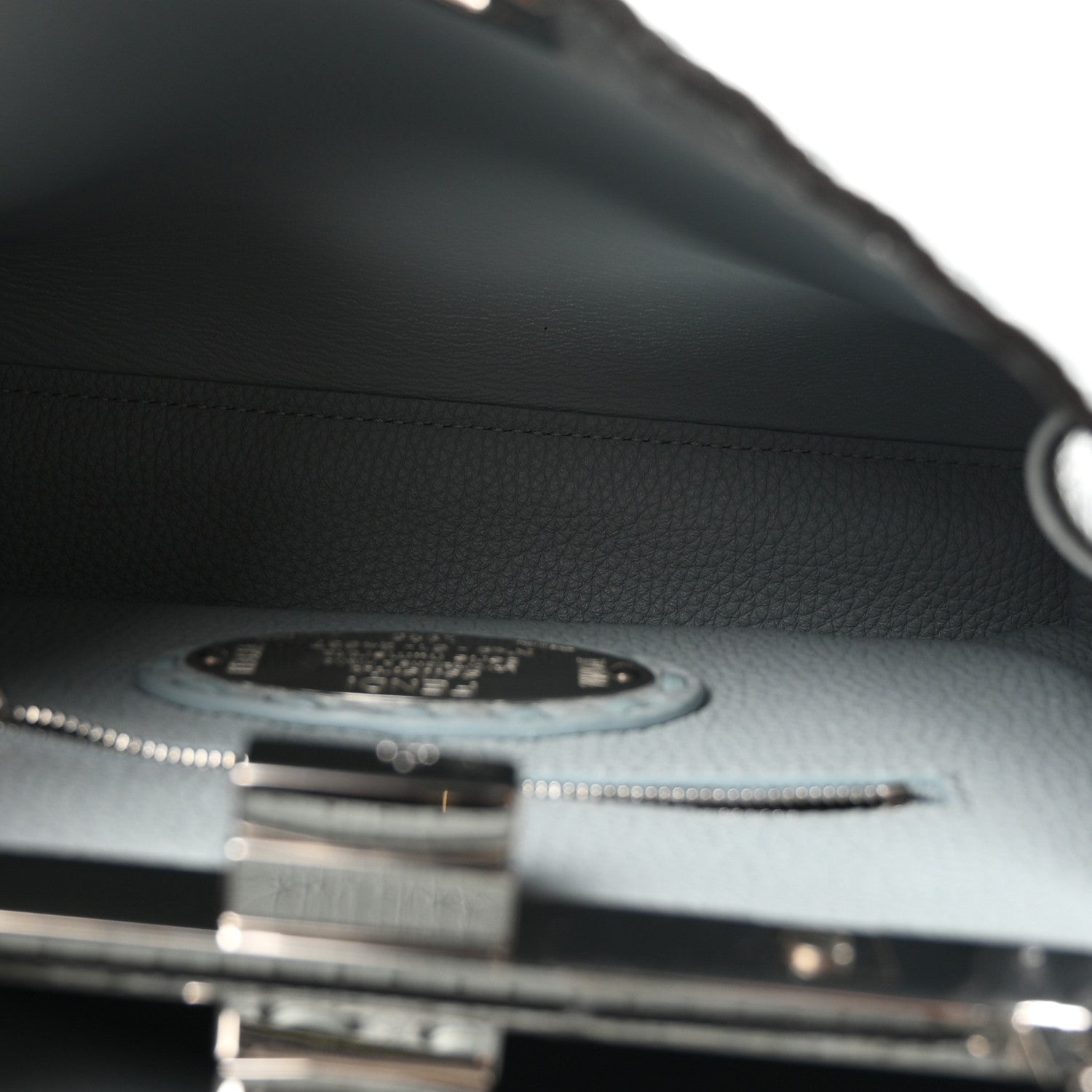 Fendi Cuoio Roma Sellerissima Nappa Sintetica Tape Stitch Mini Peekaboo Iconic Satchel Anice 5 of 10