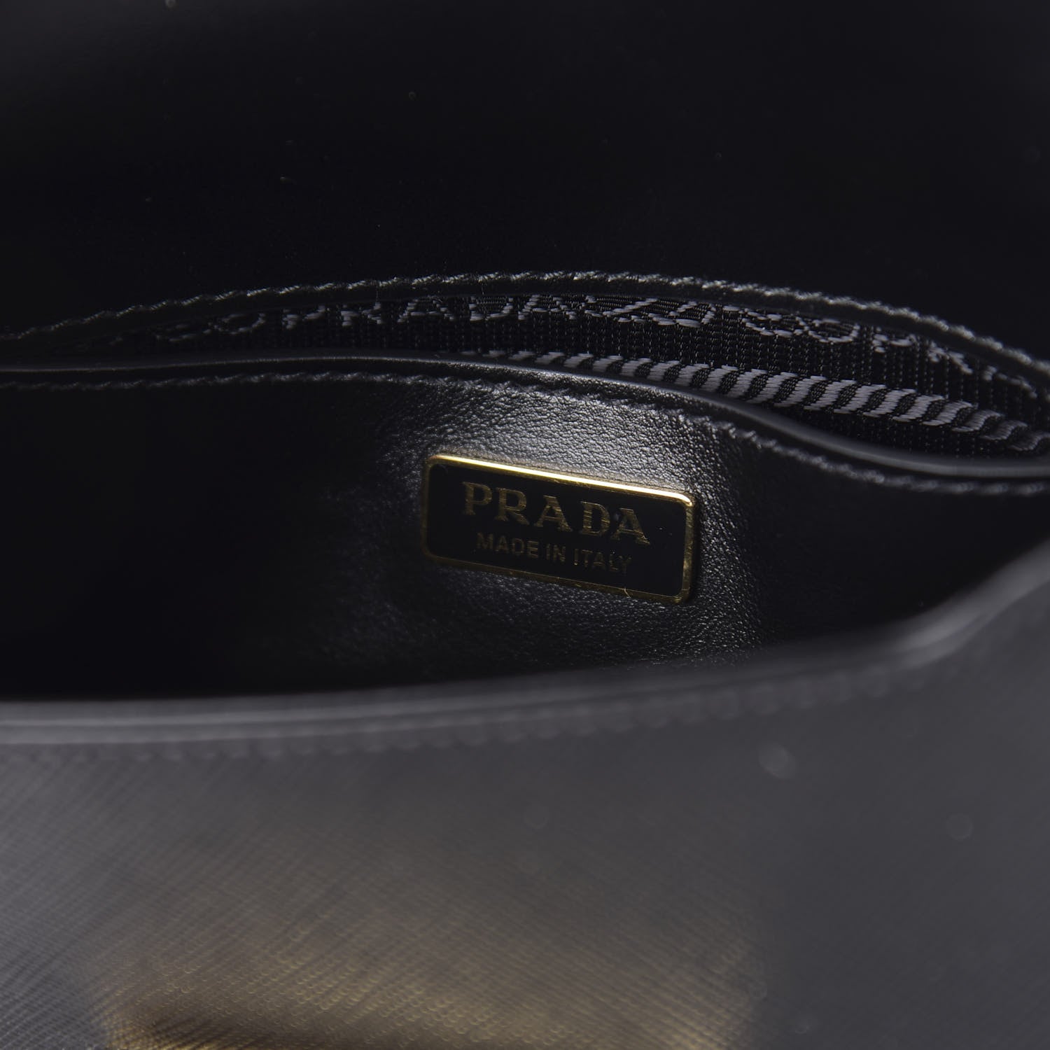 Prada Saffiano Lux Embleme Flap Shoulder Bag Black 8 of 9