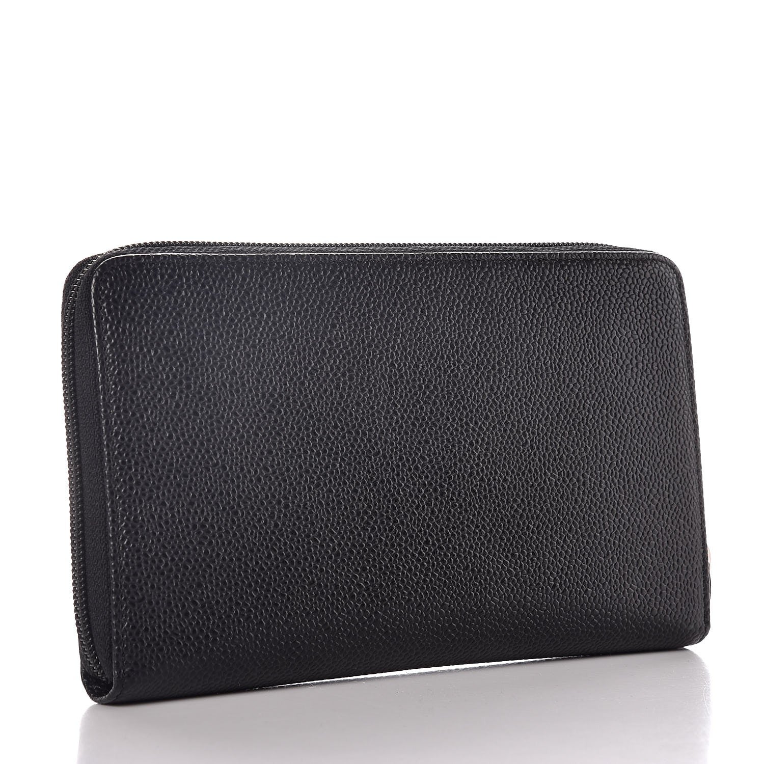 Chanel Caviar Timeless Travel Zip Wallet Black 3 of 9