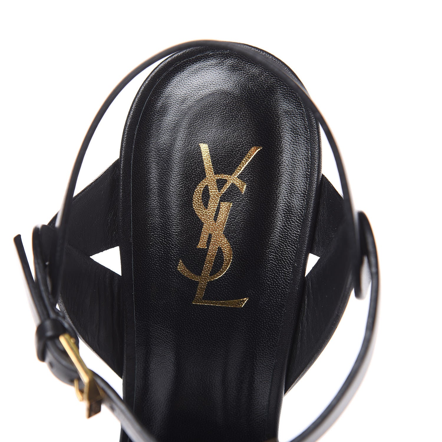 Saint Laurent Calfskin Tribute 105 Platform Sandals 41 Black 7 of 9