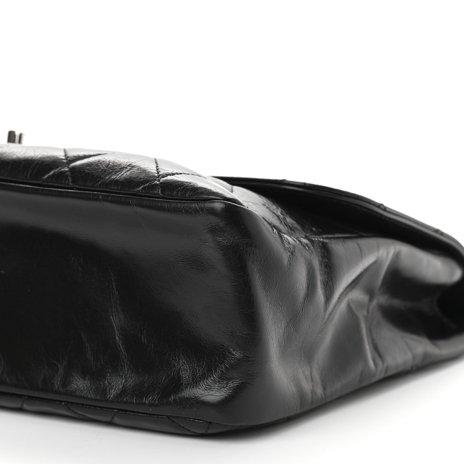Chanel Glazed Calfskin Quilted Small CC Delivery Tote Black 9 of 9