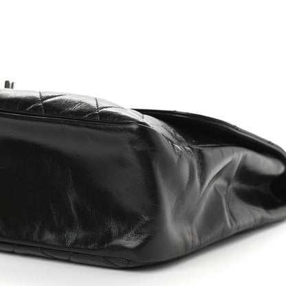 Chanel Glazed Calfskin Quilted Small CC Delivery Tote Black 9 of 9