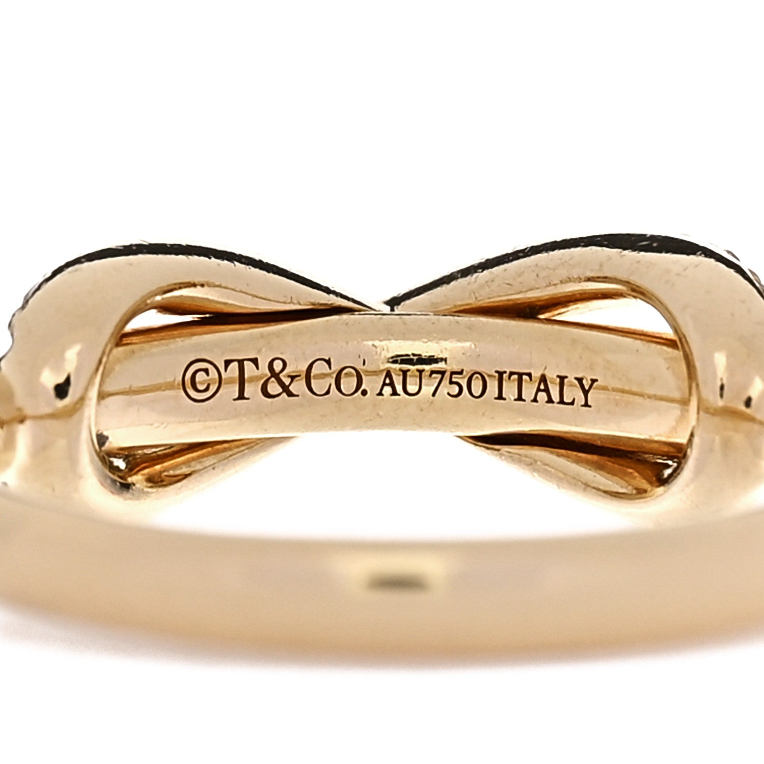 ティファニーです！ Tiffany 18K Yellow Gold Diamond Infinity Ring 52 6 1862088