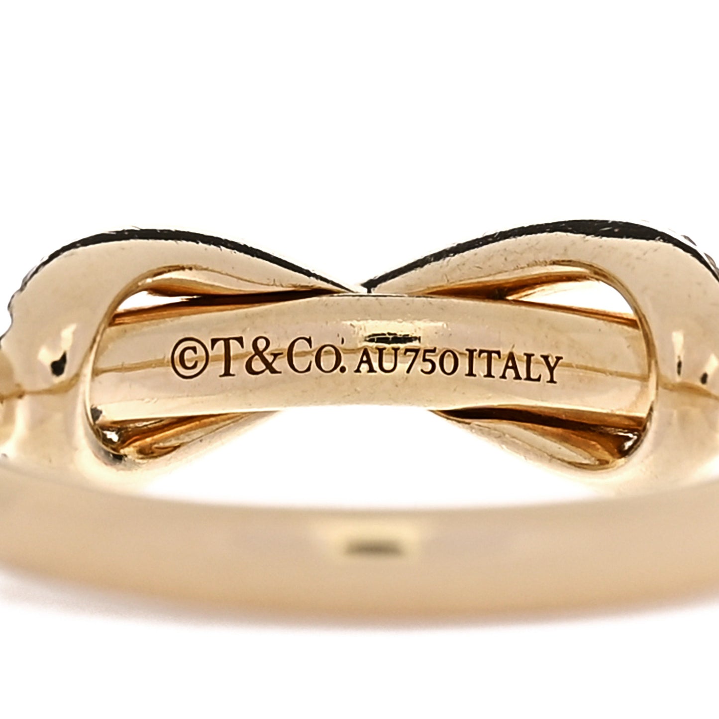 18K Yellow Gold Diamond Infinity Ring 52 6