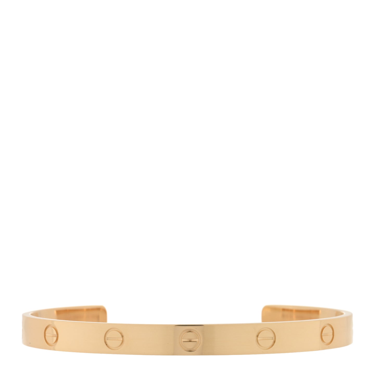 18K Yellow Gold LOVE Cuff Bracelet 19