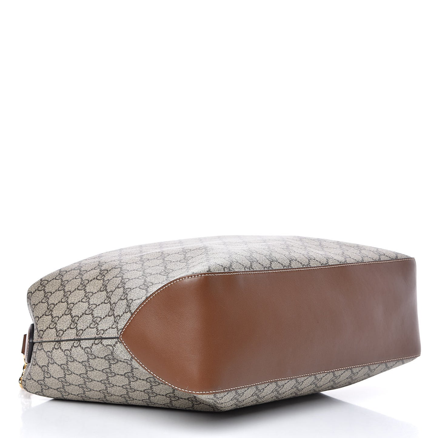 GG Supreme Monogram Large Linea A Hobo Light Brown