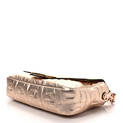 Fendi Vitello Laminato FF 1974 Embossed Baguette Rame 7 of 7