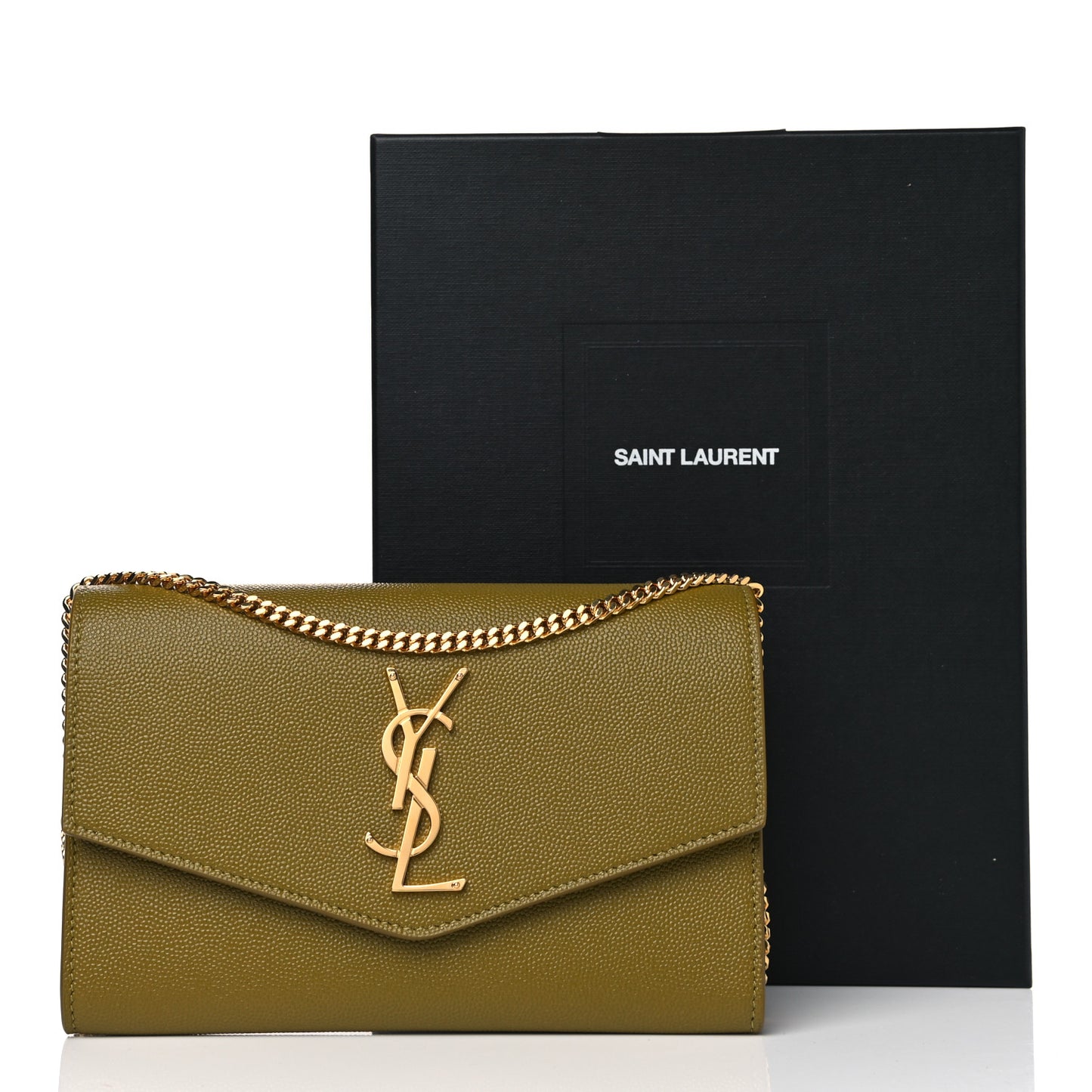 Grain De Poudre Monogram Uptown Chain Wallet Olive
