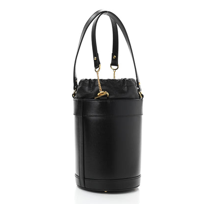 Gucci Azalea Sakai Calfskin Small Horsebit 1955 Drawstring Bucket Bag Black 3 of 12