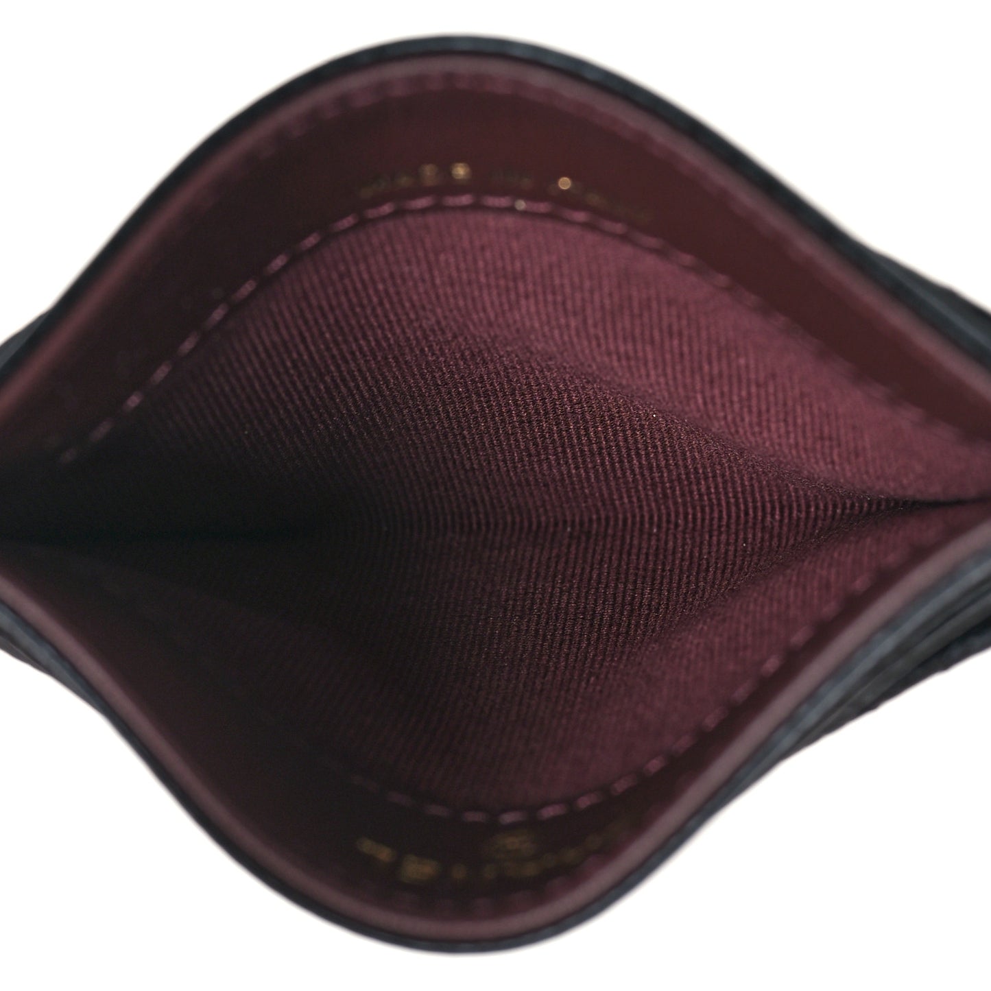 Caviar Quilted Card Holder Black