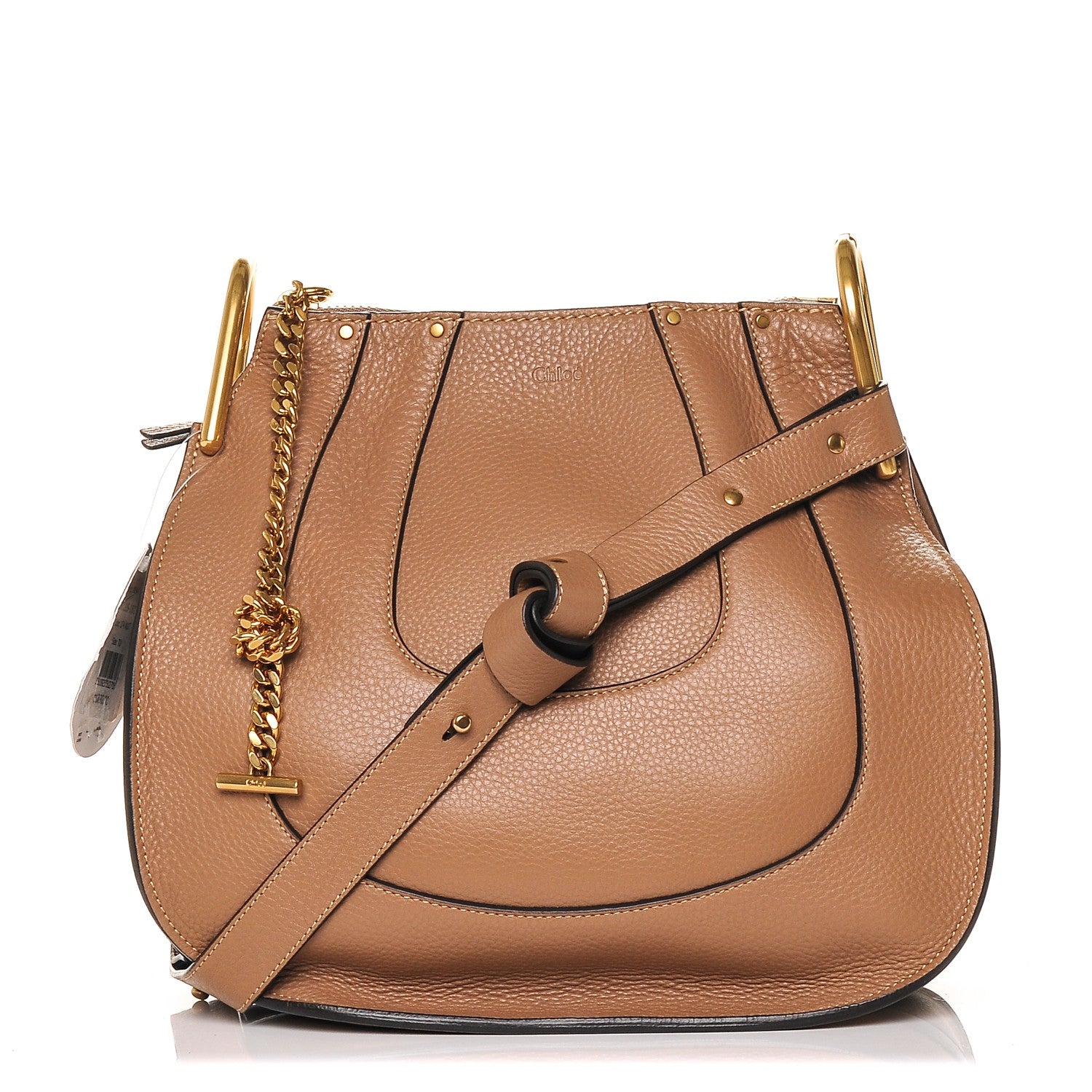 Chloe Grained Calfskin Small Hayley Hobo Nut 1 of 6