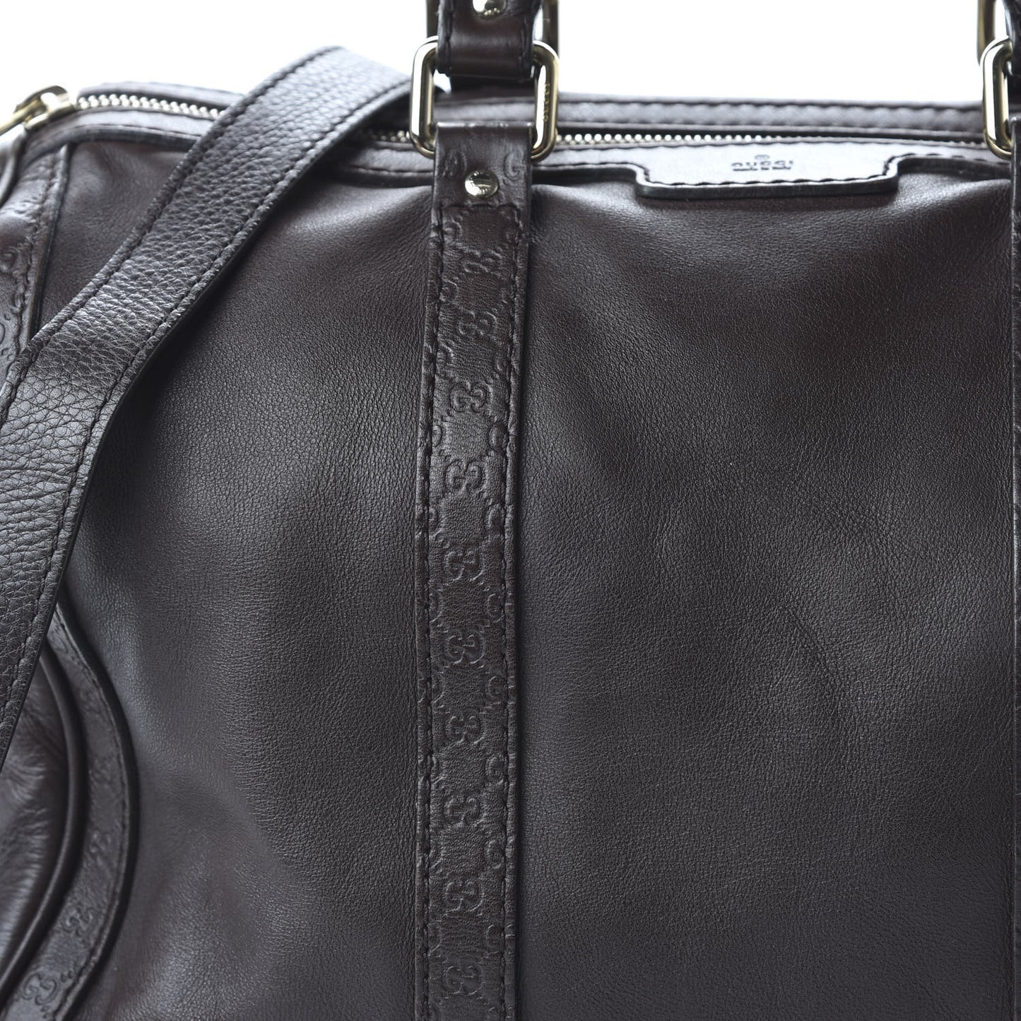 Calfskin Microguccissima Trim Medium Boston Brown
