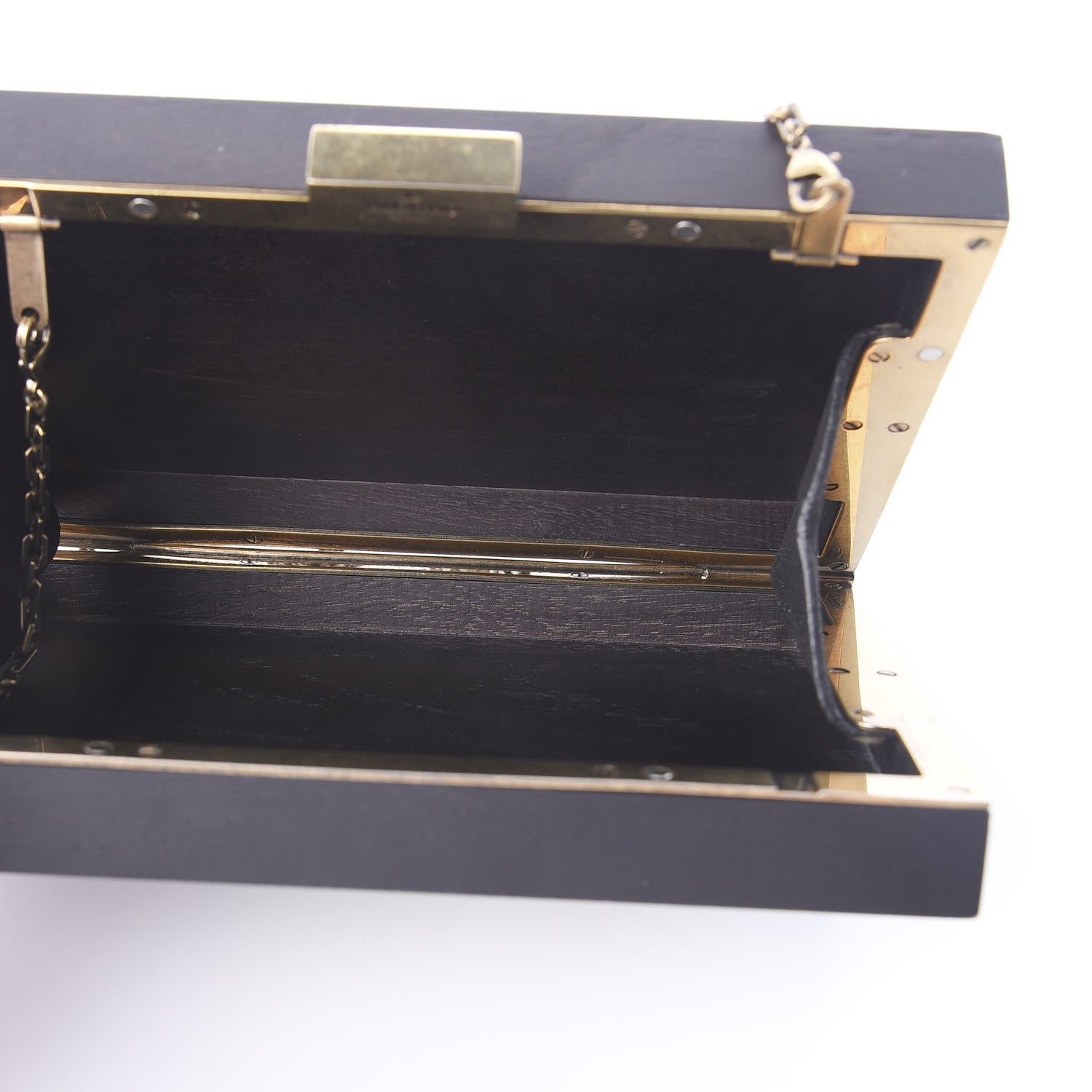 Valentino Garavani Wood Elephant Minaudiere Clutch Black 5 of 9