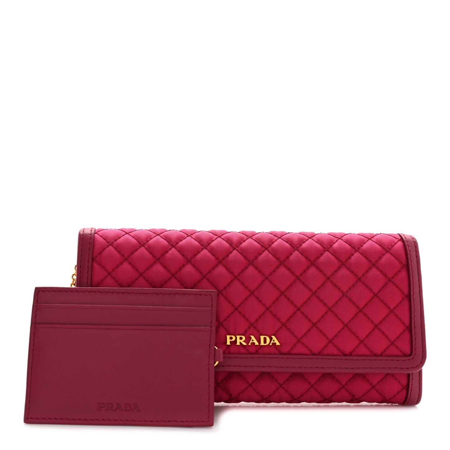 Tessuto Nylon Quilted Continental Flap Wallet Ibisco