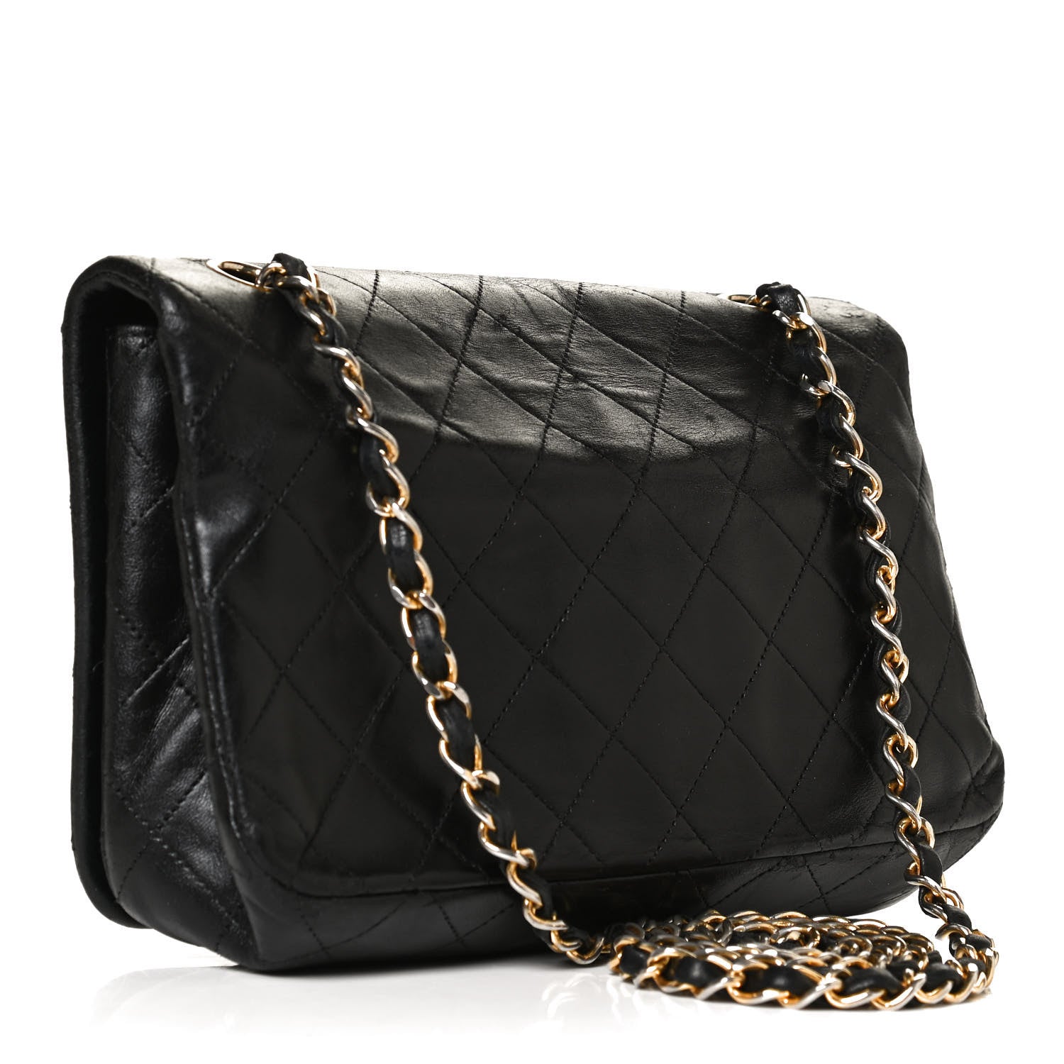 Chanel Lambskin Quilted Small Single Flap Black 2 of 14