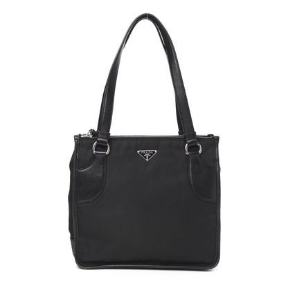 Prada Calfskin Tessuto Nylon Tote Black 1 of 10