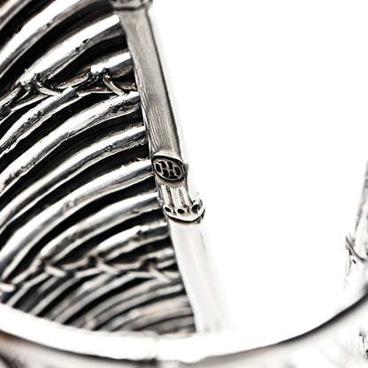 John Hardy Sterling Silver 75mm Bamboo Cuff Bracelet 3 of 4