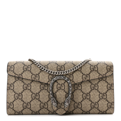 Gucci GG Supreme Monogram Dionysus Chain Clutch Wallet Beige Taupe 1 of 9