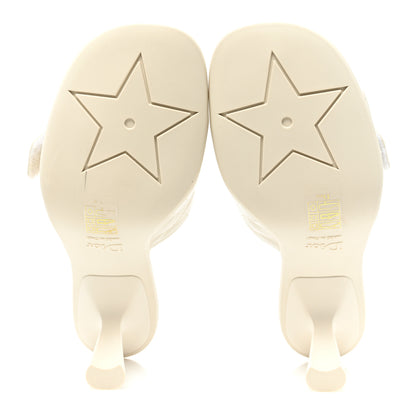 Christian Dior Calfskin Cannage Quilted Dio(r)evolution 80mm Slide Sandals 39 Off White 5 of 8