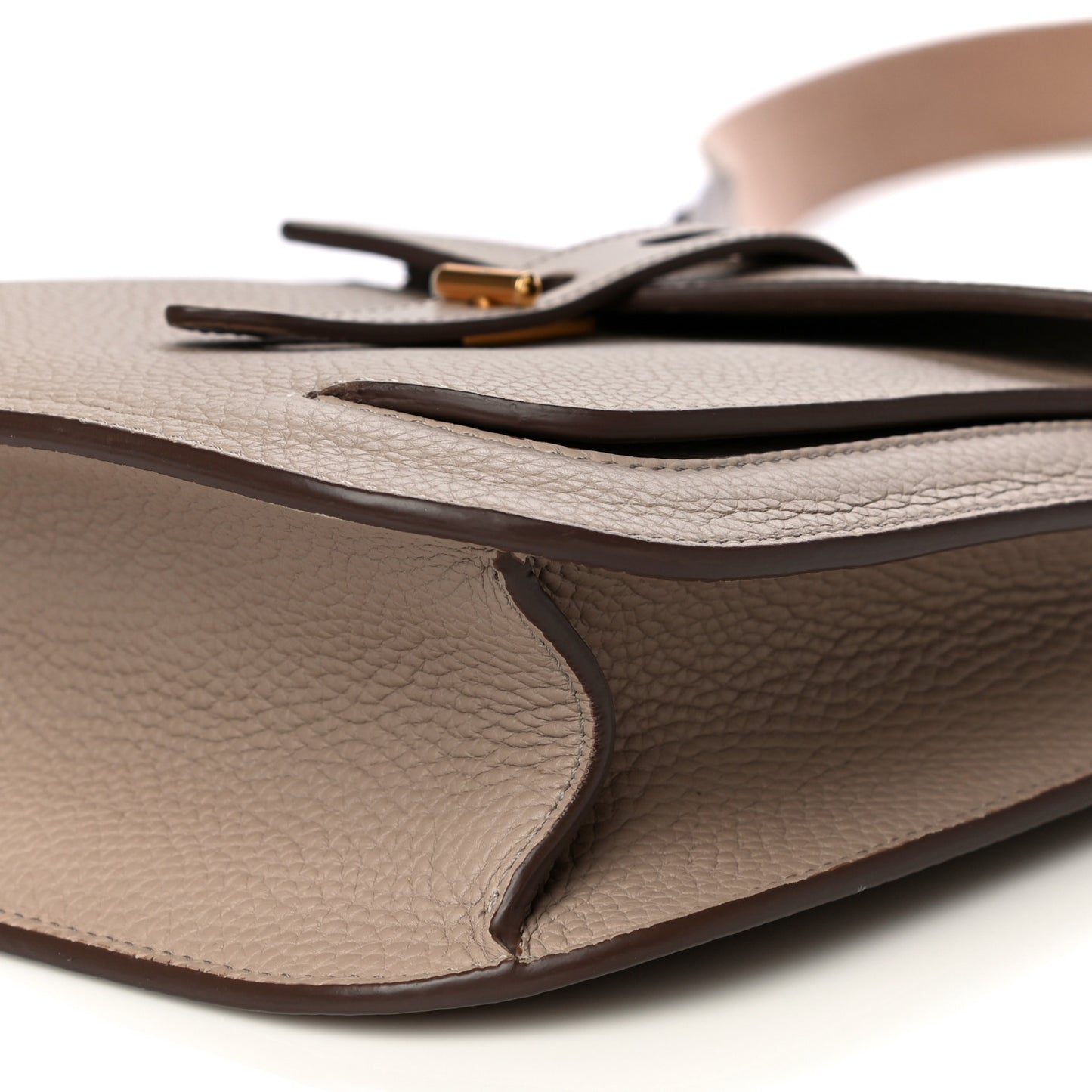 Grained Calfskin Rialto Crossbody Taupe