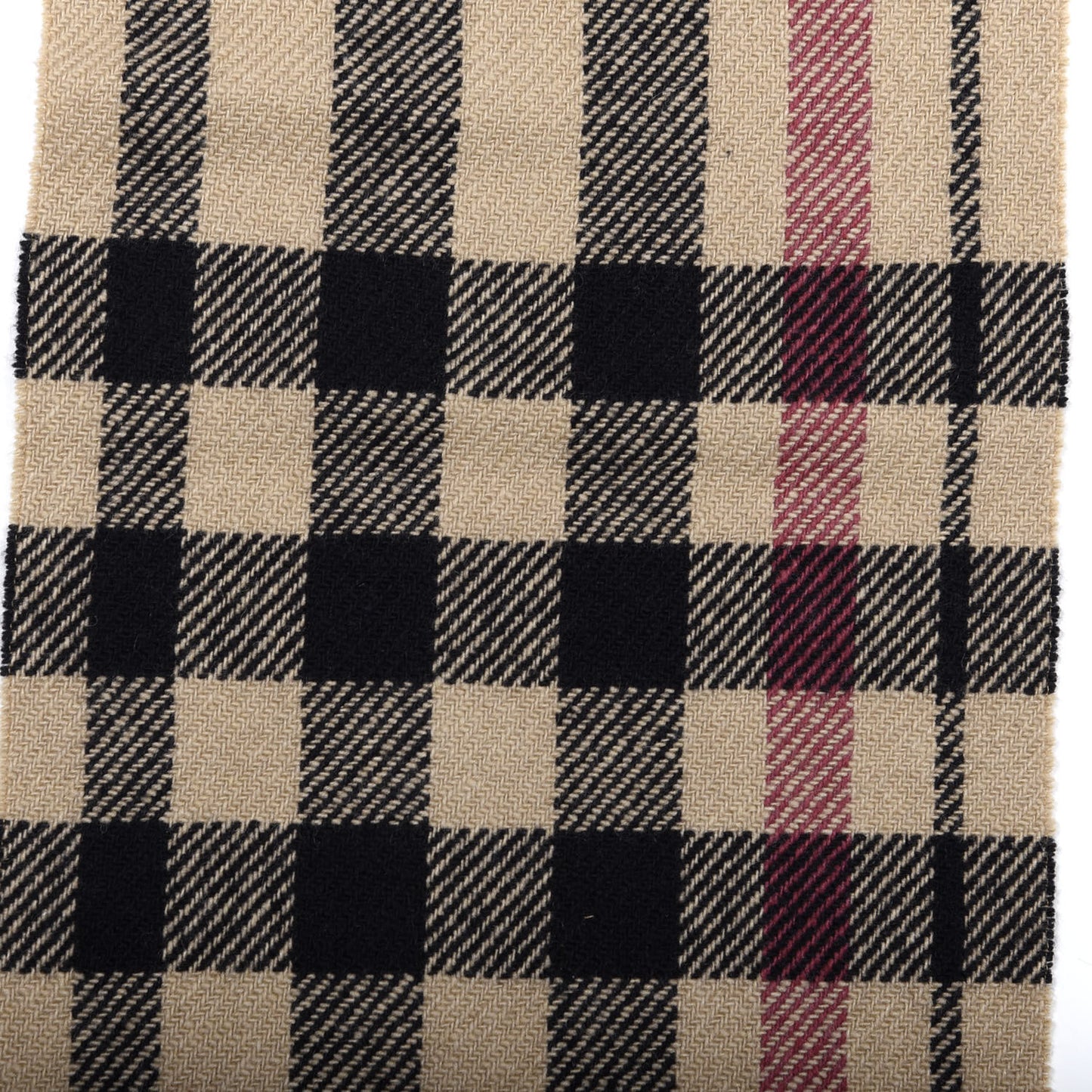 Cashmere Icon Check Fringe Scarf Brown