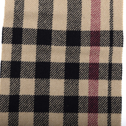 Burberry Cashmere Icon Check Fringe Scarf Brown 4 of 4