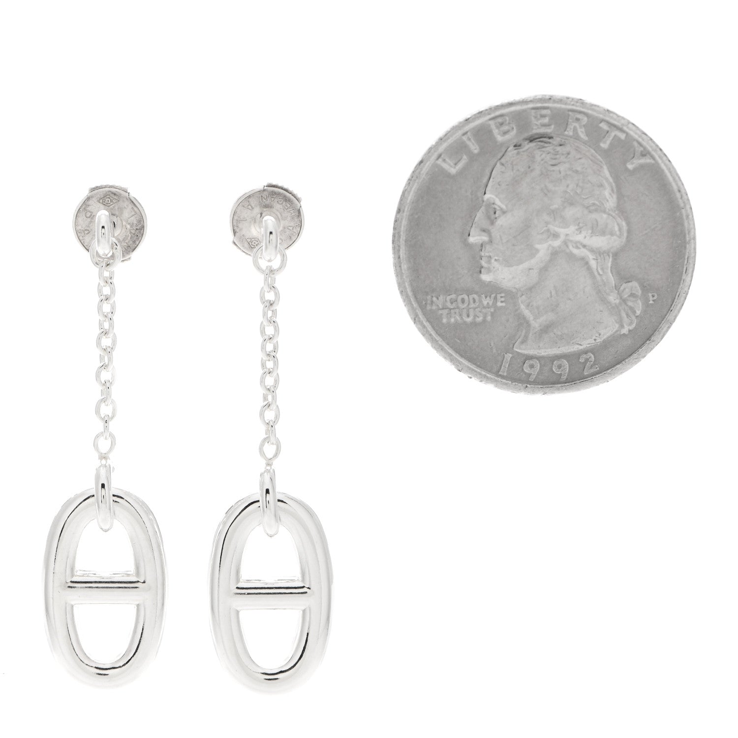 Hermes Sterling Silver Farandole Drop Earrings 2 of 5