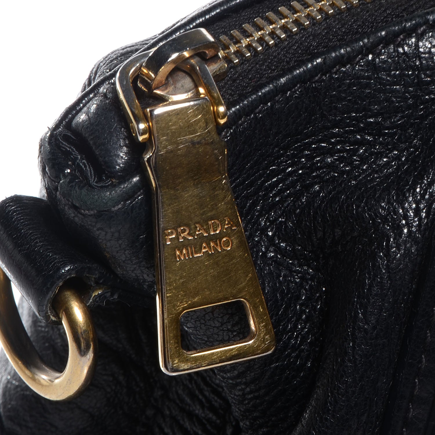 Prada Cervo Shine Satchel Nero Black 5 of 10
